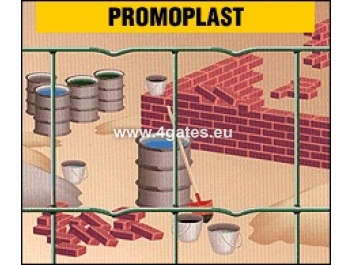 Geschweißter Zaun PROMOPLAST, verzinkt + PVC RAL6005, Draht 2 mm / Höhe 1 m
