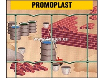 Metināts žogs PROMOPLAST, CINKOTS + PVC RAL6005, stieple 2,1mm / Augstums 1,5m