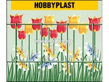 Сварной забор HOBBYPLAST, ZINC + ПВХ RAL6005, проволока 2,5мм / высота 1,8м