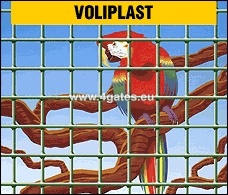 Welded fence VOLIPLAST, Zinc-plated + PVC RAL6005, wire 2,3mm / Height 1m