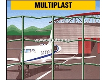 Metināts žogs MULTIPLAST, CINKOTS + PVC RAL6005, stieple 3m / Augstums 1,8m