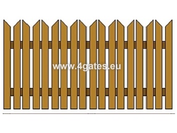 Koka sētas vairogs 1380x2810 mm.