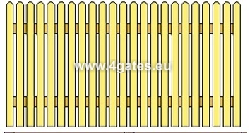 Holzpalisadenschild 1380x2810mm