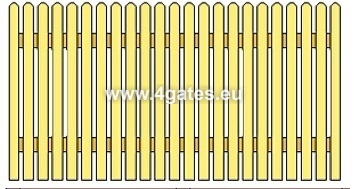 Koka sētas vairogs 1380x2810 mm.