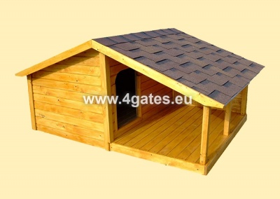 Kennel with a veranda