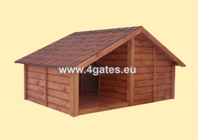 Kennel with a closed veranda