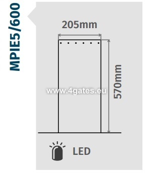 Fixed bollard MPIE5/600