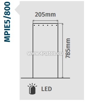 Fikseeritud pollarid MPIE5 / 800