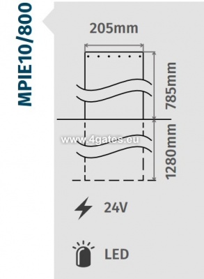 Automatized Bollard MPIE10/400 H 7850mm