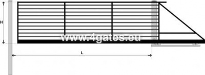 Sliding gate LUX BASIC with built-in automatics