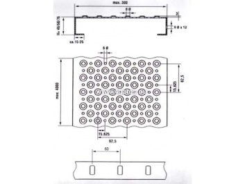 Galvanized steel platform grating; OFFSHORE; 2,0x40x300x6000mm