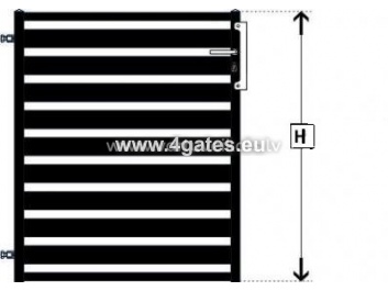 Pedestrian Gates LUX HORIZONTAL WOODEN