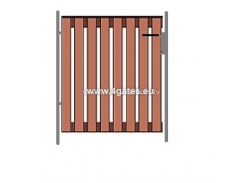 Pedestrian Gates LUX VERTICAL WOODEN