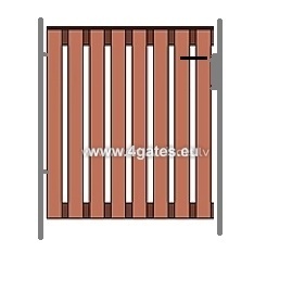 Pedestrian Gates LUX VERTICAL WOODEN