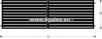 Double Gates LUX HORIZONTAL WOODEN