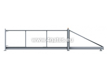 Schiebetormit LUX CONSTRUCTION integrierter Automatisierung