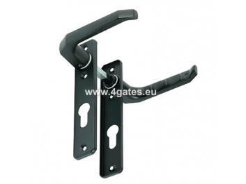 Gate handle with cover (brown) 90mm