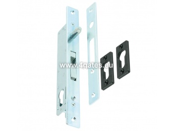 Sliding gate lock with counter-plate without handle option