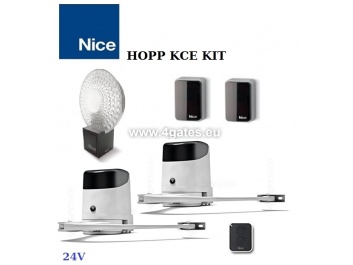 Автоматика для двустворчатых ворот NICE HOPP KCE KIT (дo 4.8M) 24V