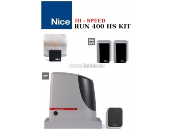 High-speed sliding gate automation NICE RUN 400 HS KIT