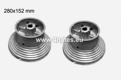 Trošu ruļļu komplekts paaugstinātam pacēlumam 280x152mm