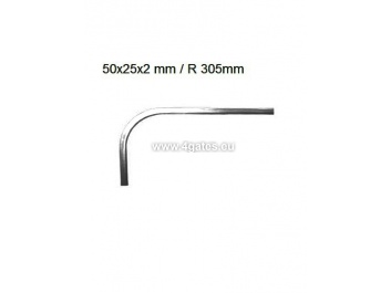 Horizontalus vartų kreipiklis 50x25x2mm / R 350mm