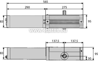 BFT FORB Hydraulikantrieb für industrielle Falttüren 6 m².