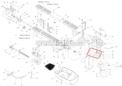 Reducer for garage door motor BFT EOS120.