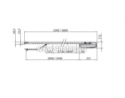 BFT BOTTICELLI SMART 1250 24V - 16 m²  Bediener für Garagentor.