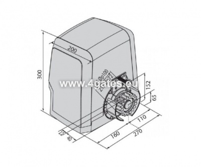 BFT ARES ULTRA BT A 1000 KIT Sliding gate automation system