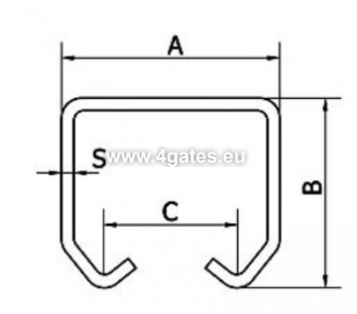 COMBI ARIALDO Profils MEDIO, L=6000mm, 50x46x2  mm (cinkots)