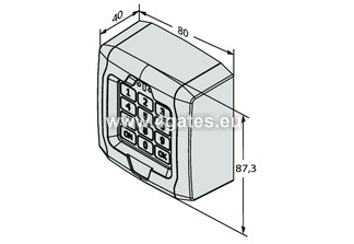 Kabellose Codetafel Q BO TOUCH 433 Mhz