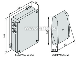 Control board BFT Compass SC USB (485+computer)