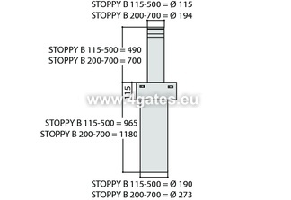 Automatiske elektromekaniske SOLLER / Skap BFT STOPPY B 230V 200/700