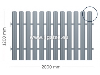 Ferdig gjerde i pakke LUX-SIC-01, 12 paneler