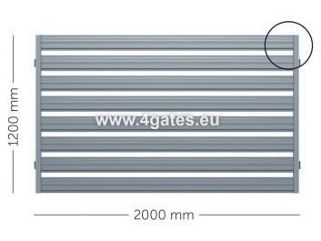 Готовый забор в упаковке LUX-UNI-02,8/10 панелей