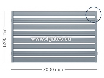 Fertiger Zaun im Paket LUX-SPA-02,8/10 Tafeln