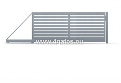 Stumdomi vartai LUX HORIZONTAL STEEL PROFILE su įmontuota automatika