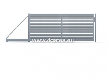 Bīdāmie vārti LUX HORIZONTAL STEEL PROFILE ar automātiku