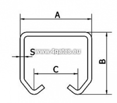 COMBI ARIALDO Profils PICCOLA, L=1000mm, 33x34x2 mm (cinkots)