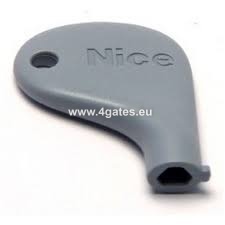 Nice Wingo Rokit electric gate triangular manual release key